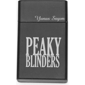 Resim Ada Lazer Kişiye Özel Peaky Blinders Logolu Sigara Kutusu 