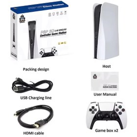 Resim Voground Q10 PlyStation 128 GB GTA Pes Fifa SEGA PSP Retro Atari 26776 Oyunlu 3D 4K HD 2.4G Game Box 