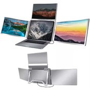 Resim Ultrax 14" Üçlü Taşınabilir Monitör Çoklu Ekran 1200p Notebook Monitör 