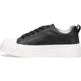 Resim Lufian 122230055 Mia Kadın Hakiki Deri Klasik Sneaker Siyah Siyah 