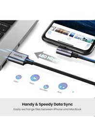 Resim Ugreen Mfı Lightning Apple iPhone Uyumlu Oyuncu Şarj Kablosu 1.5 Metre 