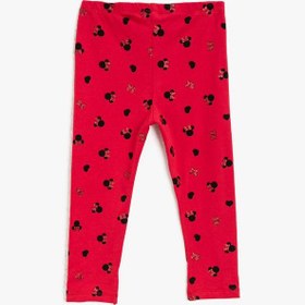 Resim Kız Bebek Minnie Mouse Lisanslı Baskılı Normal Bel Tayt 