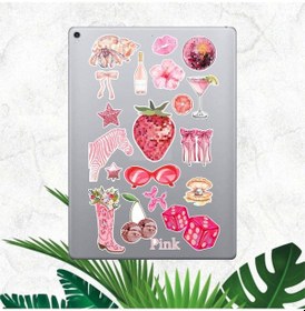 Resim Pink Vsco Sticker Seti, Çıkartma, Ajanda Bujo Scrapbook Kolaj Etiket Bullet Journal Diğer 
