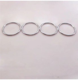 Resim Gümüş-araba Aksesuarları 4 Adet/takım Audi A1 2010-2017 Alüminyum Alaşımlı Hava Çıkış Etiketi/gösterge Paneli Hava 