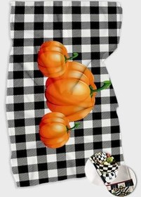 Resim Turuncu Bal Kabağı Desenli Fırın Mutfak Havlusu 30X50Cm 