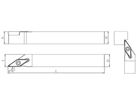 Resim S Sistem İsviçre Tipi - ISO SVACR/L K.O 90° İsviçre Tipi Dış Çap Torna Kalemi 