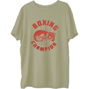 Resim Top Glory Boxingk Baskılı Penye Boks Sporcu T-Shirt (532149942) 