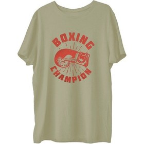 Resim Top Glory Boxingk Baskılı Penye Boks Sporcu T-Shirt (532149942) 