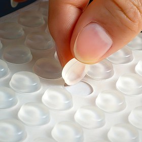 Resim 100 adet ClearGuard Silikon Anti-Çarpışma Noktalari, Kendinden Yapışkanlı Yarım Küreli Kaymaz Pedler, Şok Emici Tampon Yastık Boncuklari Mobilya Koruma Için 