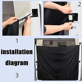 Resim kesurpae Oxford Solution Duş Perdeleri Manyetik Kancalar Ayarlanabilir Arka Kapı Duşu Gizli Kalır Arka Kapı Yerini Gizli Tutar 