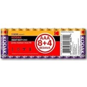 Resim Kodak Heavy Duty Zinc AAA İnce Kalem Pil 12'li 