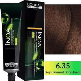 Resim Loreal Professionnel Inoa - Amonyaksız Saç Boyası No: 6.35 Koyu Kumral Dore Akaju 60g 