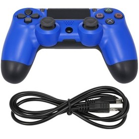 Resim Maiyame Ps4 İçin Kablolu Oyun Kolu - İki Joysticklu Mavi - Usb Bağlantılı Oyun Kontrol Cihazı 