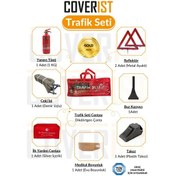 Resim Trafik Ve İlk Yardım Seti - Muayene Uyumlu 1 Kg Araç Yangın Tüpü - 2 Adet Reflektör - Gold Pack 