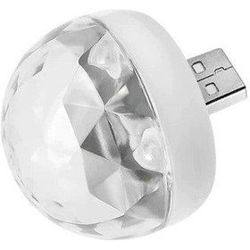 Resim 4W Magic Ball Araç İçi USB Disko Topu 