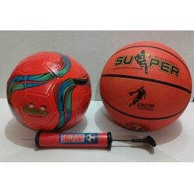 Resim Galaxy Futbol Topu Basket Topu Ve Şişirme Pompası 
