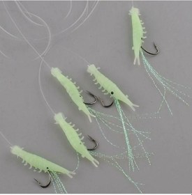 Resim Fladen Living Shrimp Karides 5 Li Glow Çapari No:6 İğne 