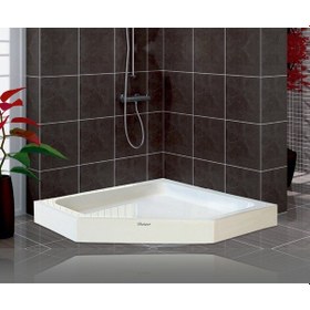 Resim Shower 100X100 Beşgen Duş Teknesi Monoblok 