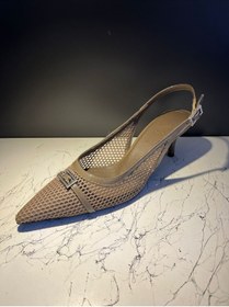 Resim VEYİS USTA ARKASI AÇIK KISA TOPUK FİLE STİLETTO 6 CM TPK BOYU 