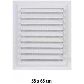 Resim Beyaz Plastik Menfez (Panjur) 55X65 