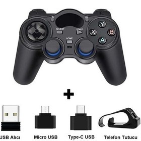 Resim Yenilzd 2.4ghz Android Telefon Kablosuz Oyun Kolu Gamepad Pc Tv B 