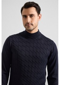 Resim Süvari Lacivert Regular Yarım Balıkçı Yaka Kazak Tr2013700495-m09 Lacivert 
