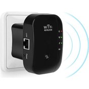Resim Wezone 300mbps Kablosuz Wi-fi Genişletici - Sinyal Ölçümesini Artırır, Ölü Zonelere Ulaşır, Avrupa Standartı, Siyah 