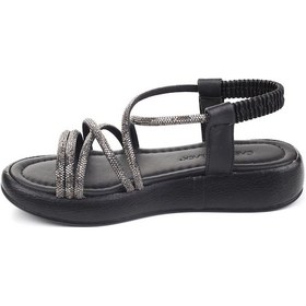 Resim Castle Black 35250 Taş Detaylı Günlük Kadın Sandalet 001 