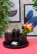 Resim MIARIK DESIGN & DEKORASYON Dekoratifmermer Aksesuar Detaylı 5 Li Banyo Seti Takımı 