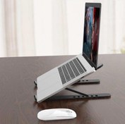 Resim Ergonomik Yükseklik Ayarlı Laptop Standı Siyah 