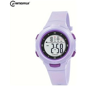 Resim Sunshine022 Mingrui Çocuk Digital Saati 30m Su Geçirmez Kadran Bileklik Mor Çok Fonksiyonlu Diğer 