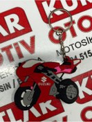 Resim MTO Suzuki Kırmızı Motosiklet Anahtarlık 
