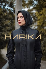 Resim "Parlayan Zarafet" Çift İpek Ferace - 2XL / Floral 