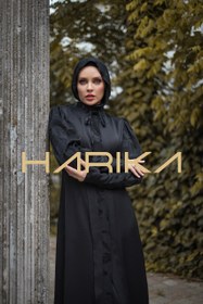 Resim "Parlayan Zarafet" Çift İpek Ferace - 2XL / Floral 