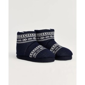 Resim NOC - Etnik Desenli Lacivert Kadın Panduf 