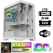 Resim Xaser Lexus X110 Ryzen 7 7700 32GB Ddr5 Ram 2tb M.2 Nvme SSD 12GB RTX5070 Sıvı Soğutmalı Oyuncu Bilgisayarı 