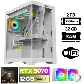 Resim Xaser Lexus X110 Ryzen 7 7700 32GB Ddr5 Ram 2tb M.2 Nvme SSD 12GB RTX5070 Sıvı Soğutmalı Oyuncu Bilgisayarı 