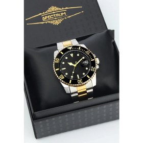 Resim Spectrum Premium Çelik Kordon Hareketli Çerçeve Takvimli Erkek Kol Saati Özel Kutusunda 