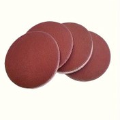 Resim 10 adet 5 inç (125mm) Yuvarlak Zımpara Diskleri, Cila için Kanca ve Halka Destekli Deliksiz #60/80/100/120/150/180/200/400/800 Taneler 