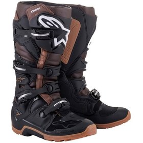 Resim Alpinestars Tech 7 Enduro Motosiklet Botu Siyah Kahve 