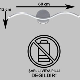 Resim Wave Aplik Gri Renk Modern Tasarım - Hol - Banyo - Mutfak - Salon - Yatak Odası Gün Işığı Led Aplik Gri 