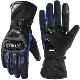 Resim Suomy Gece Reflektörlü Motosiklet Eldivenleri - Su Geçirmez, Anti-şok, Xl Boy Mavi 