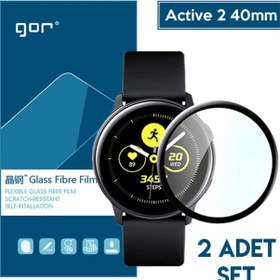 Resim Gor Galaxy Watch Active 2 40Mm 3D Kavisli Nano Glass Ekran Koruy-Siyah 