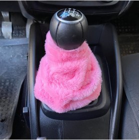 Resim Oto Aksesuarcım Yumuşak Peluş Vites Körüğü Vites Süsü Şeker Pembe 