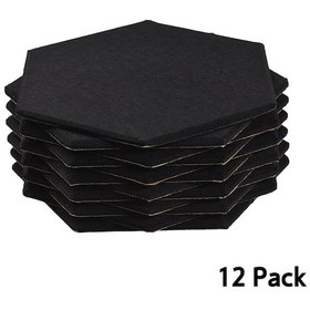 Resim Youtek 12 Parça Kendinden Yapışkanlı Ses Yalıtım Paneli, Kare Şekilli, Siyah, Stüdyo Ve Ev Kullanımı İçin İdeal 