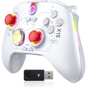 Resim Easysmx X15 - Kablosuz Gamepad - Hall Effect Stick - Beyaz 