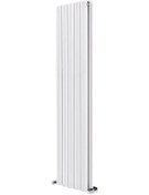 Resim 900 x 395mm Yüksek Isı Kapasiteli Dekoratif Amber Dikey Aluminyum Beyaz Radyatör 