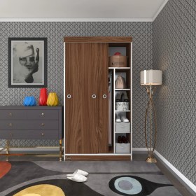 Resim Kenzlife gardırop sürgülü kapaklı kapılı 100 papatya cvz gardolap dolap 