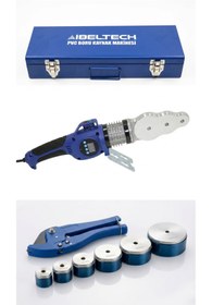 Resim İBELTECH 1000W Dijital Ekranlı Pprc Plastik Boru Kaynak Makinası - 6 Paftalı Tam Set (20-63mm) 
