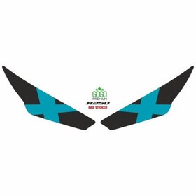 Resim Genel Markalar RKS R250 2023 UYUMLU FAR STİCKER X MAVİ 